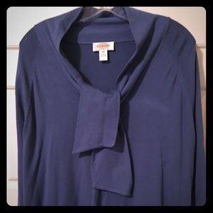 Talbots Tie-Collar Long-Sleeve Sweater